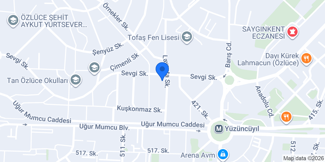 Bursa Çocuk Akademisi konumu