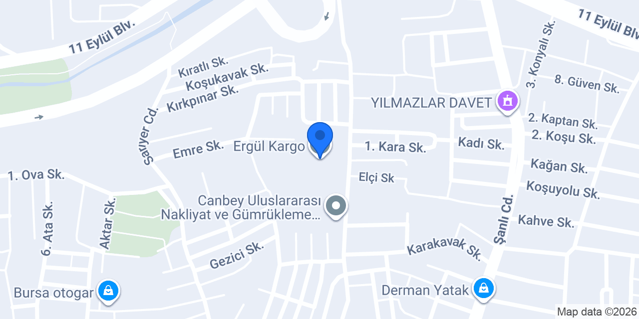 Ergül Kargo konumu