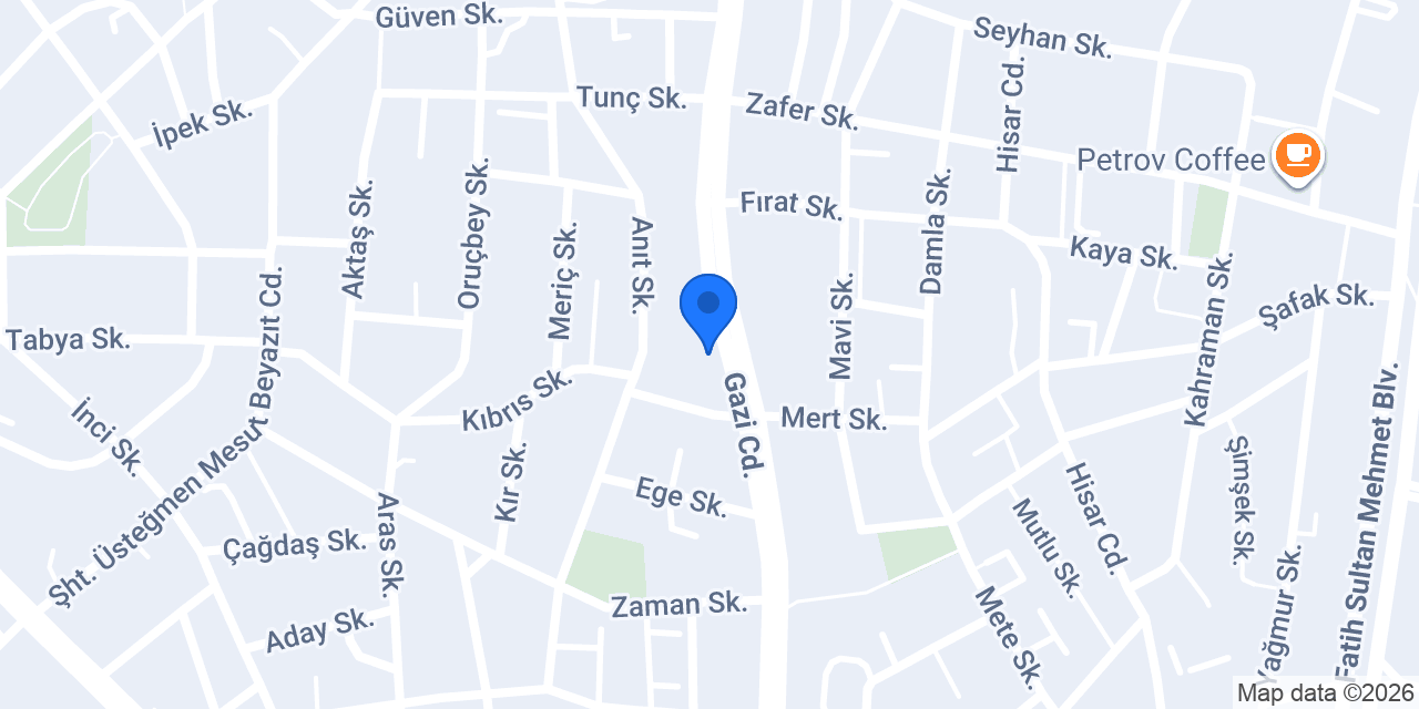 Edemen Et Gazi Cadde konumu