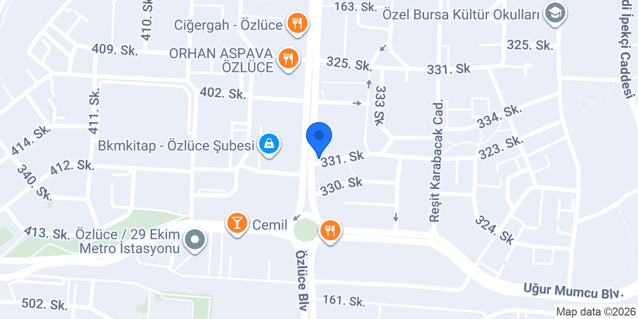 Artı Emlak Bursa konumu