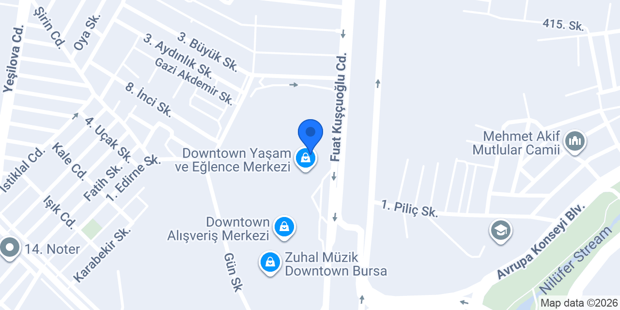 Terra Pizza - Downtown AVM konumu