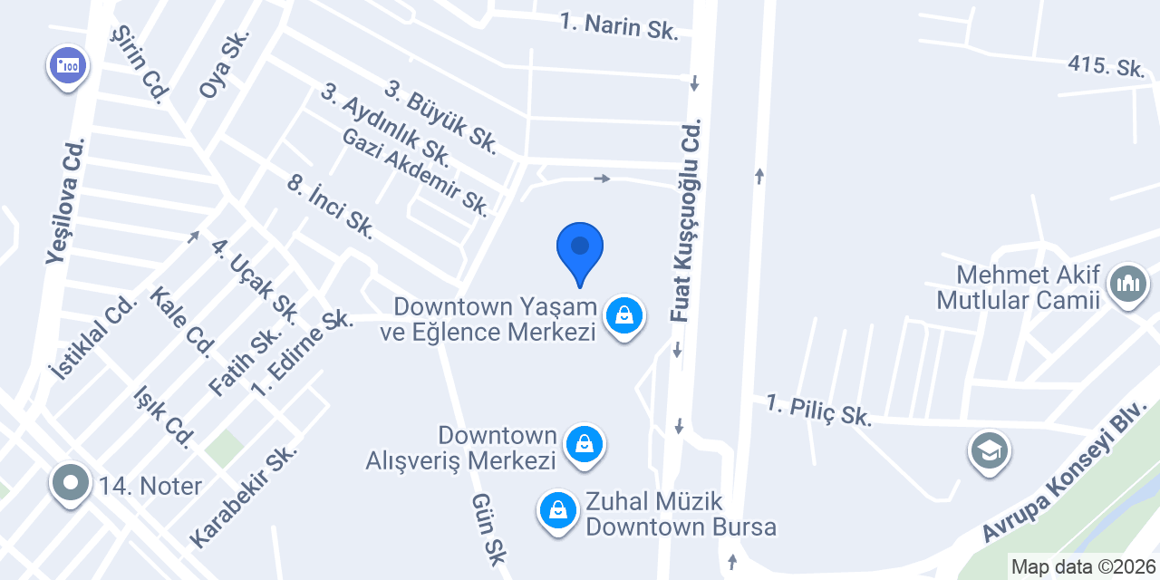 İskender DownTown Bursa konumu