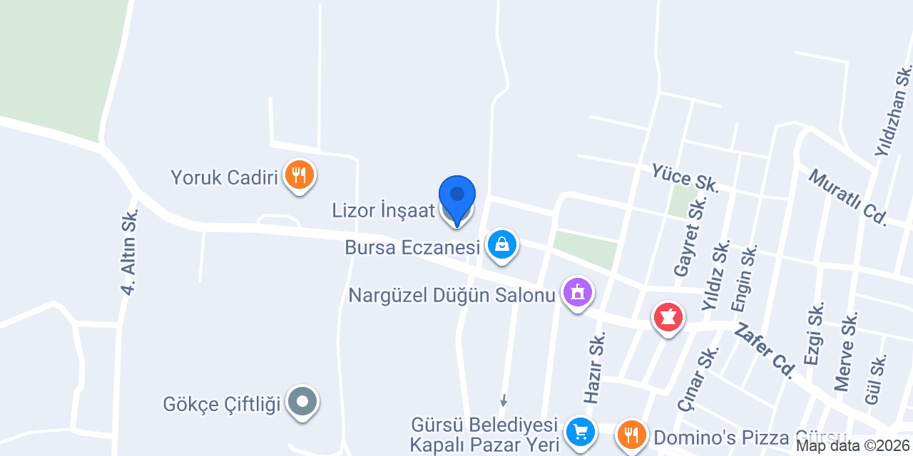 Lizor İnşaat konumu