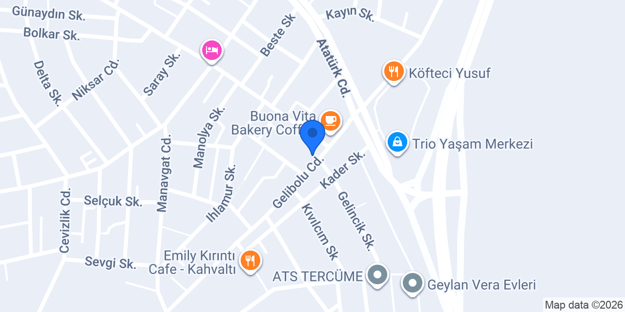 Prusa Tattoo & Piercing Stüdyosu konumu