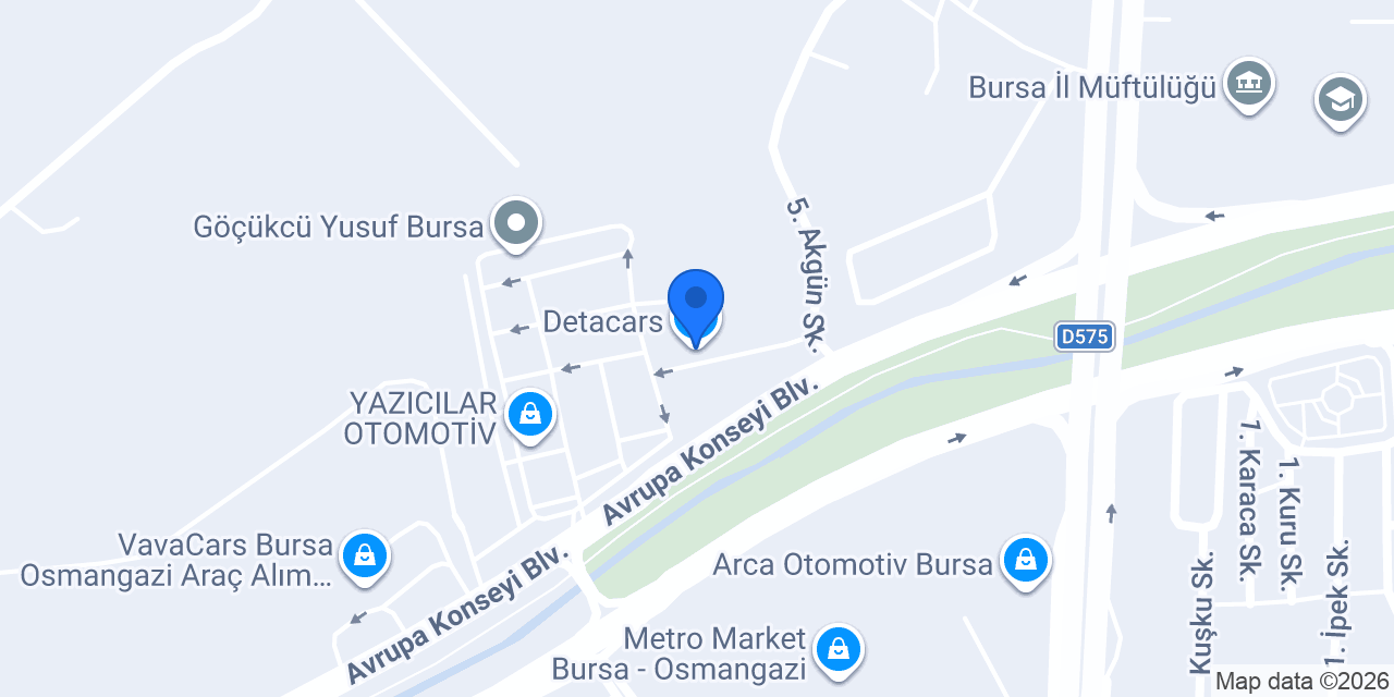 Detacars konumu