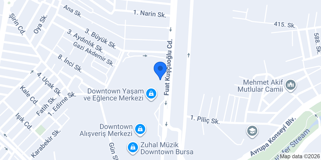 Derimod - Bursa Downtown konumu