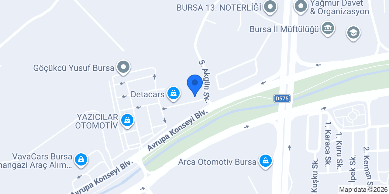 Güler Otomotiv konumu