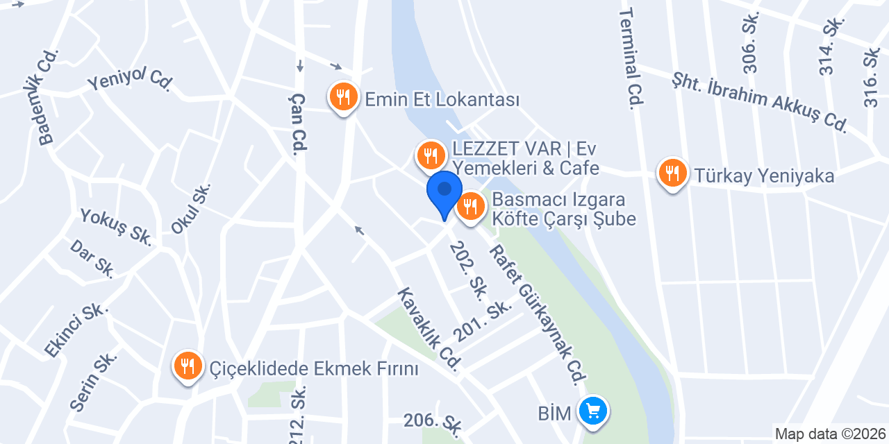 BİGA Ziyafet Lokantası konumu