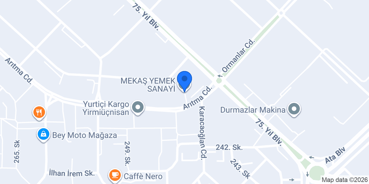 MEKAŞ YEMEK SANAYİ konumu