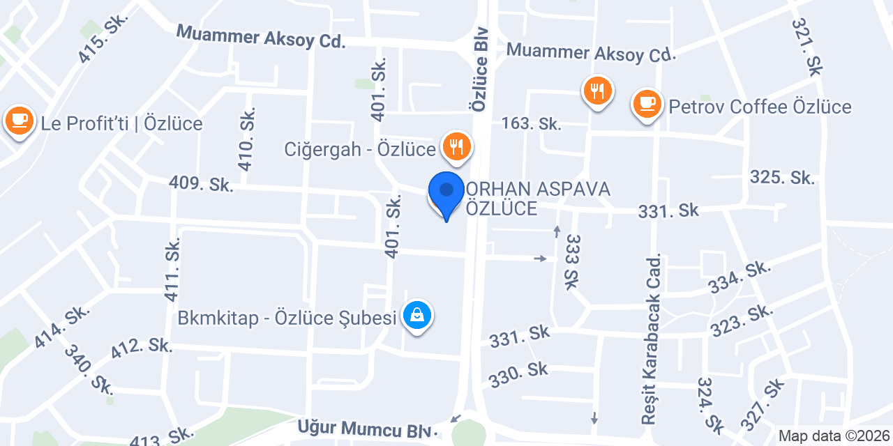 Pablo Artisan Coffee - Özlüce konumu