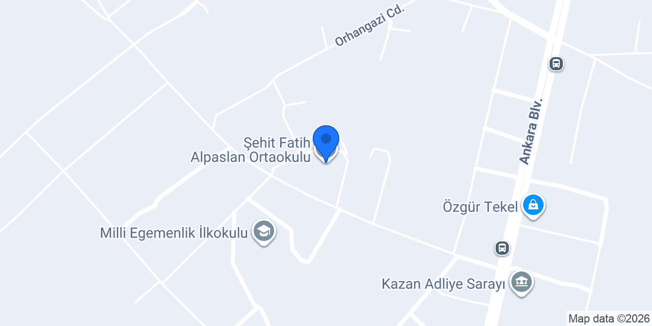 Şehit Fatih Alpaslan Ortaokulu konumu