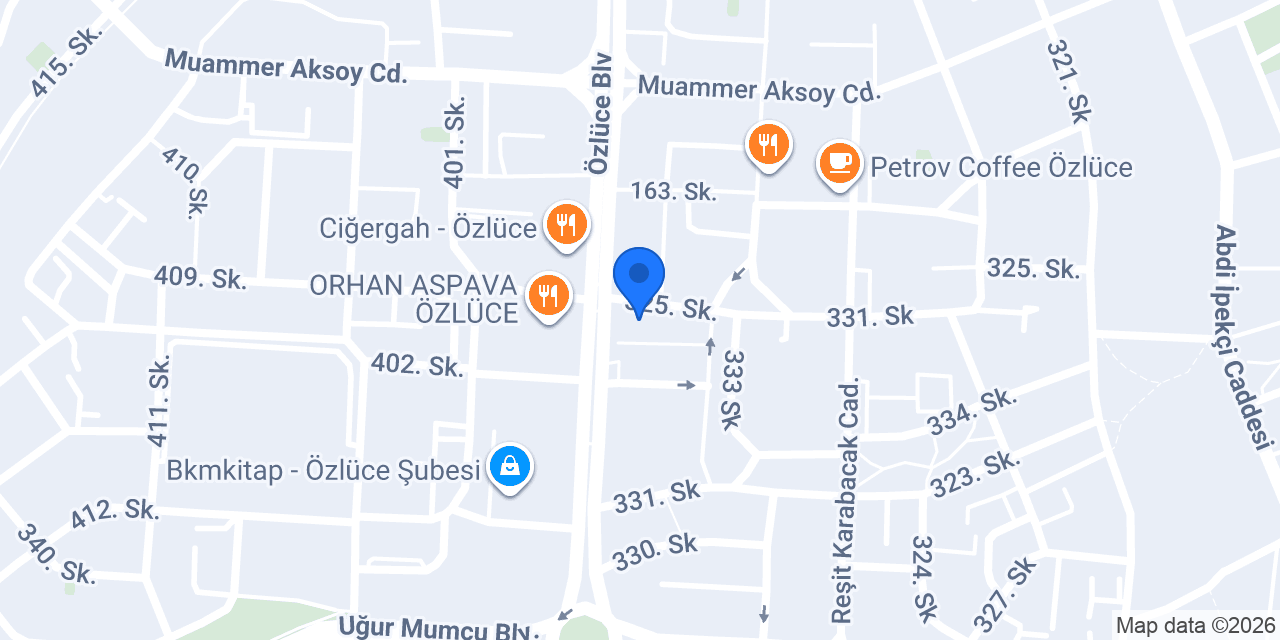 QNB Özlüce Şubesi konumu