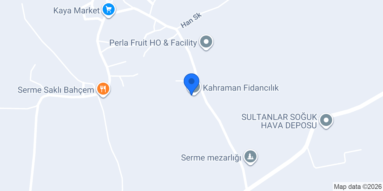 Kahraman Fidancılık konumu