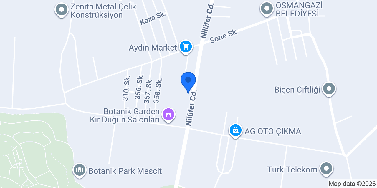 Çakır Fidancılık konumu