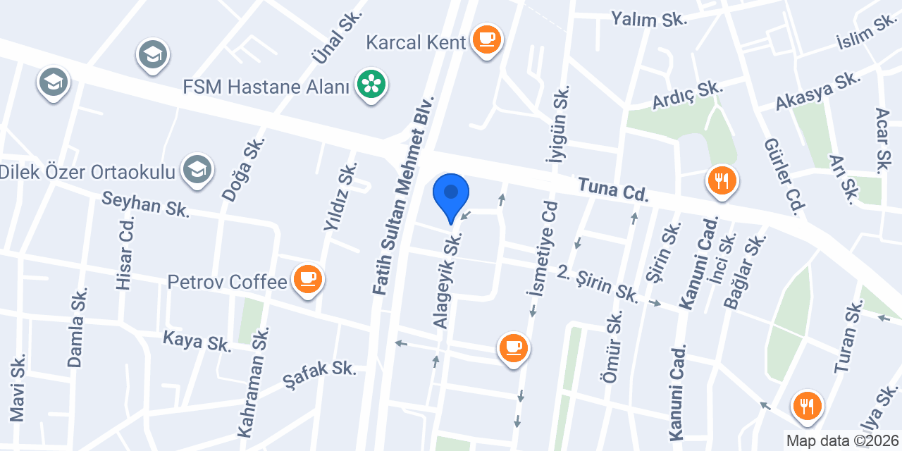 Karanfil masaj fsm caddesi üzerinde konumu