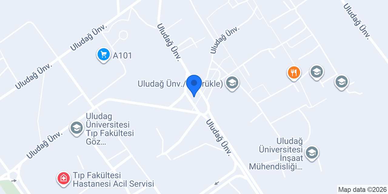 T.C. Uludağ Üniversitesi konumu