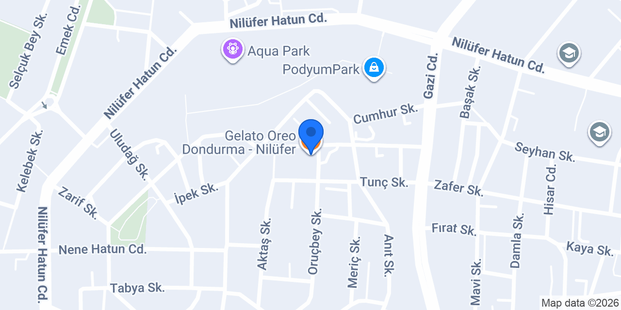 Gelato Oreo Dondurma - Nilüfer konumu