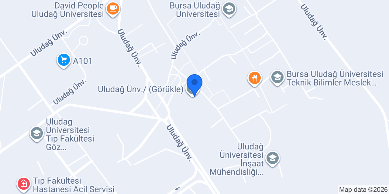 Halkbank Uludağ Üniversitesi Kampüsü Şubesi konumu