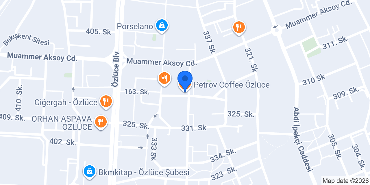 Petrov Coffee Özlüce konumu