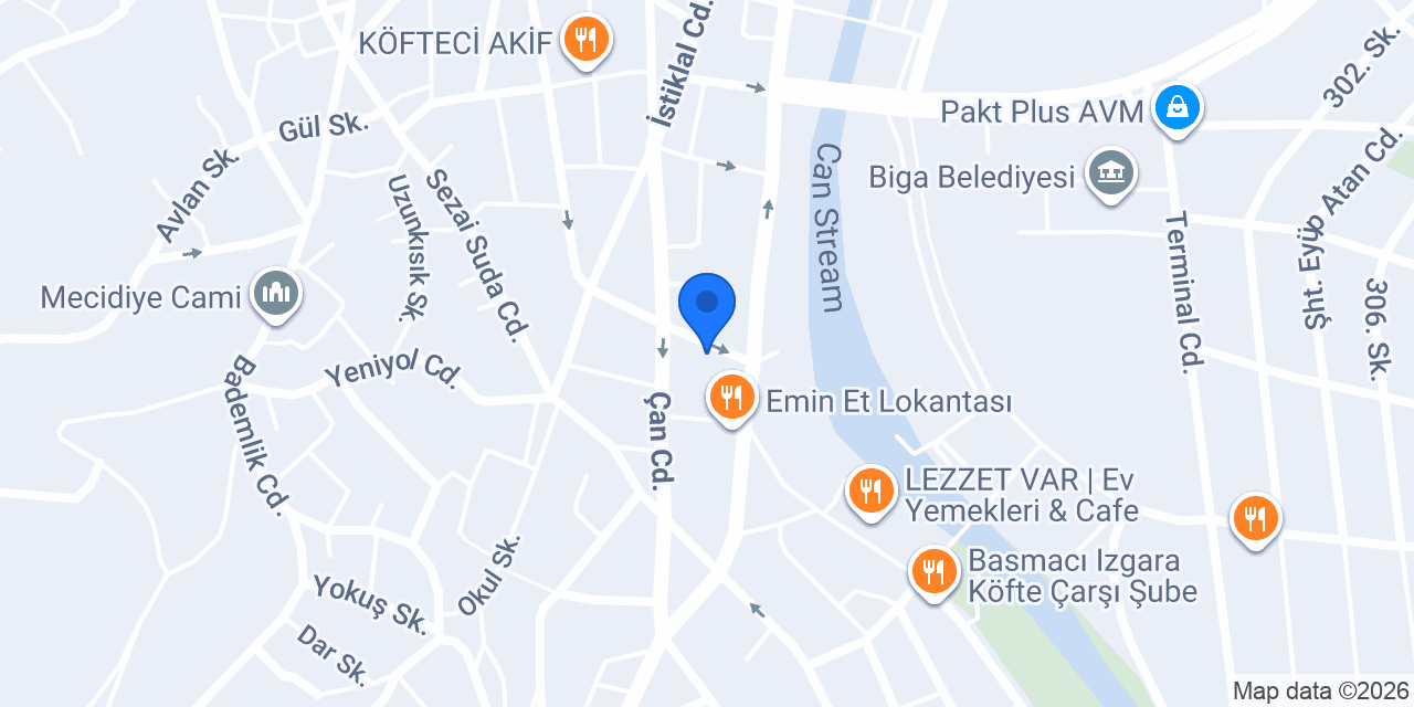 Egemm Pizza konumu