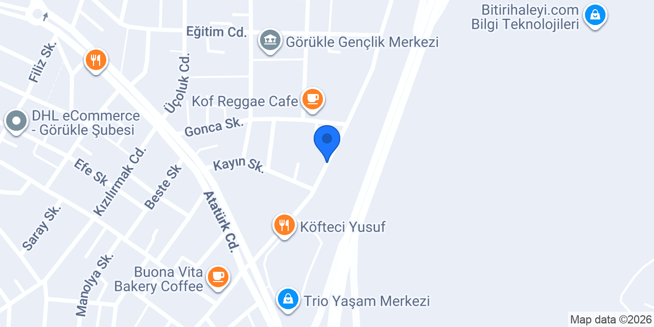 Koza Kütüphane Görükle konumu