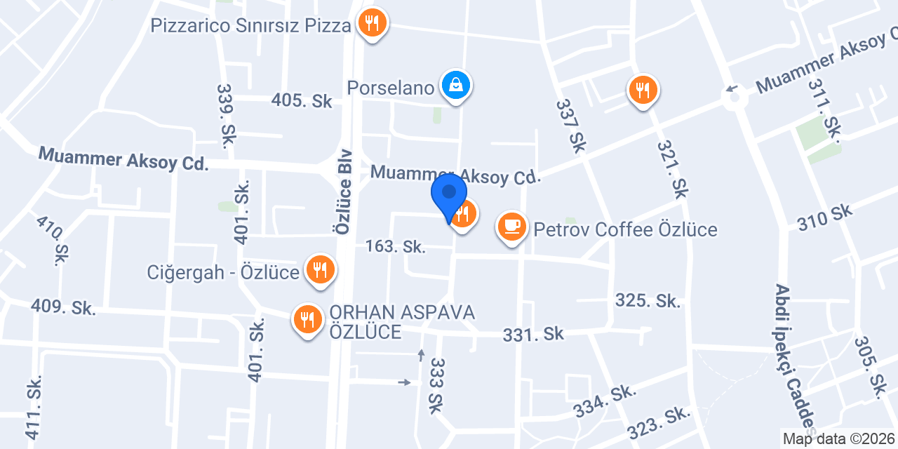 Sinço Pizza Özlüce konumu