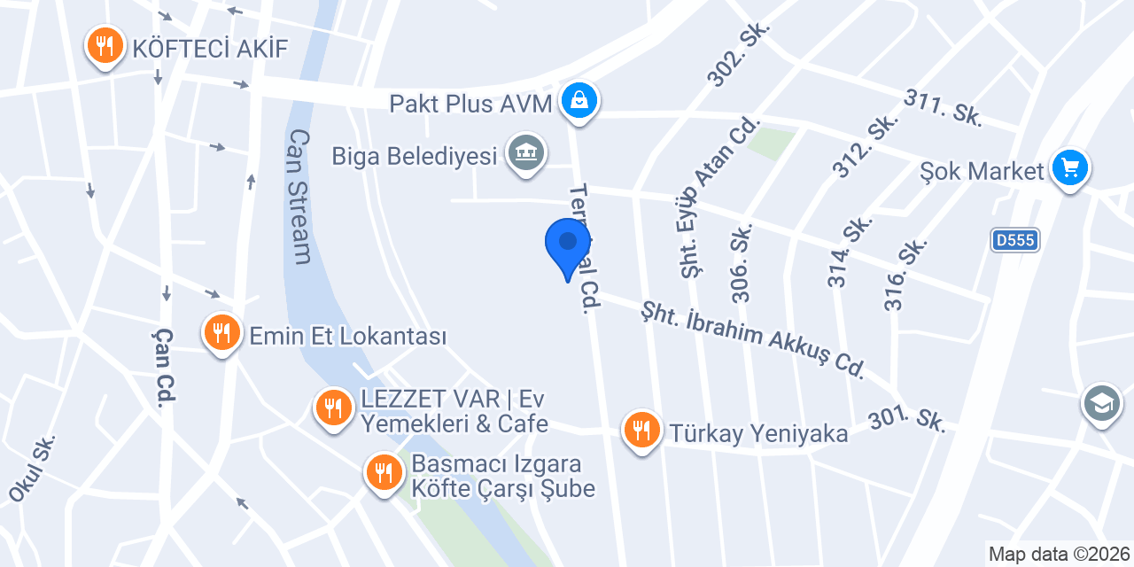 Biga Vergi Dairesi Müdürlüğü konumu