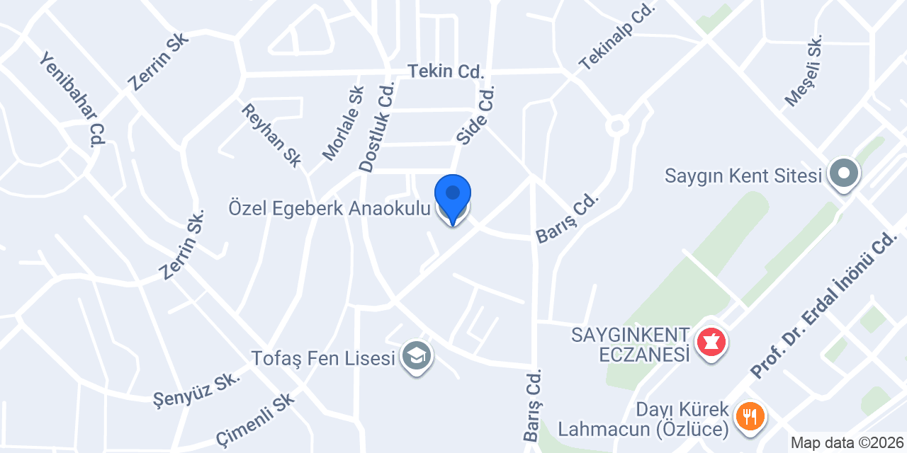 Özel Egeberk Anaokulu konumu