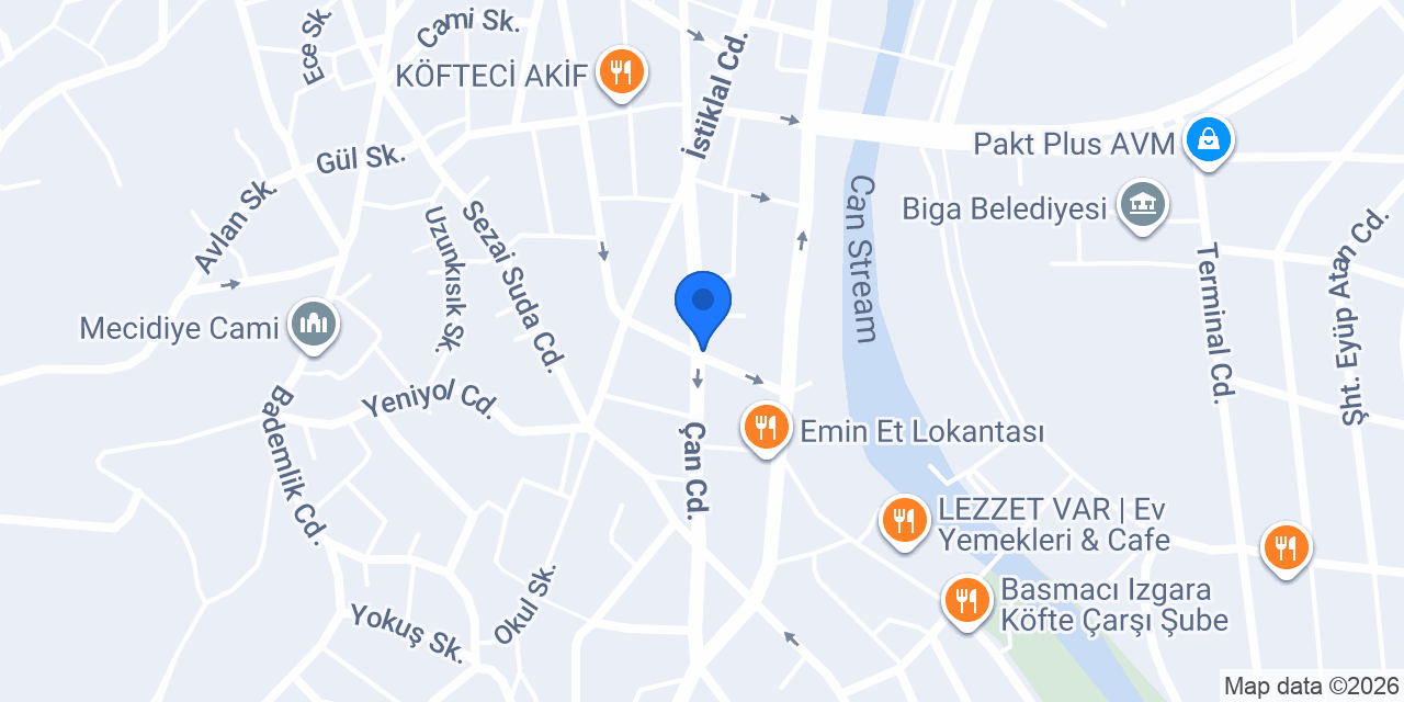 Öncü Döner Biga konumu