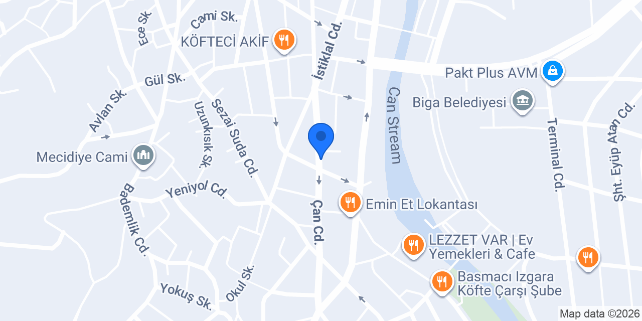 ERBİ TİCARET BİGA konumu