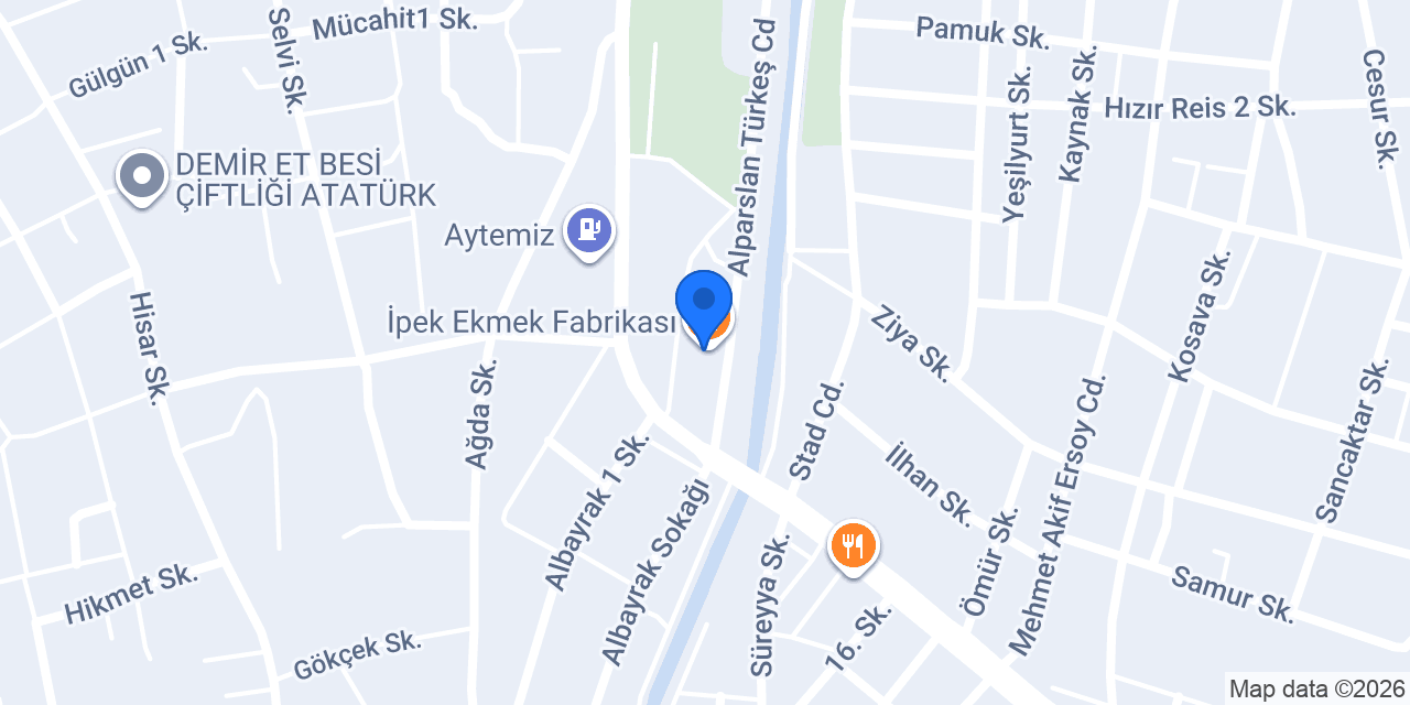 İpek Ekmek Fabrikası konumu