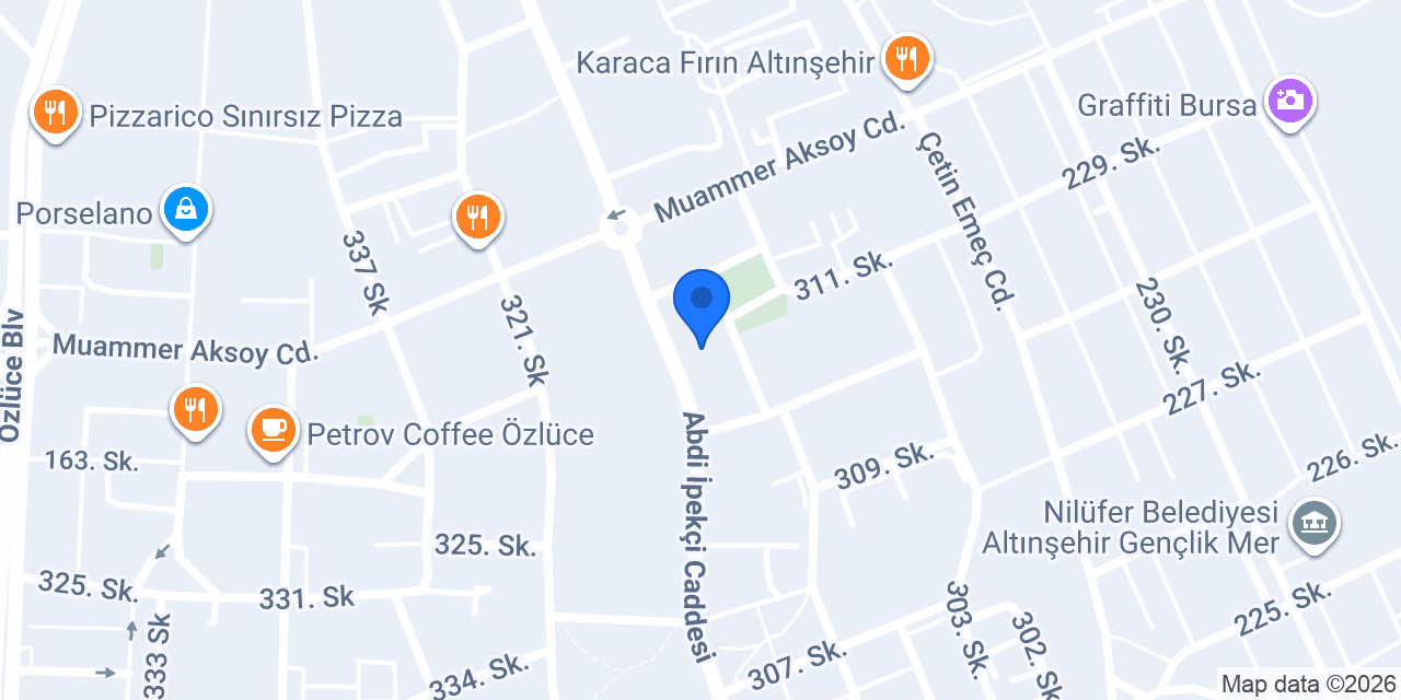 Asay Çiçekçilik Özlüce Nilüfer konumu