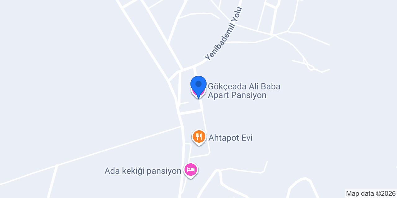 Gökçeada Ali Baba Apart Pansiyon konumu