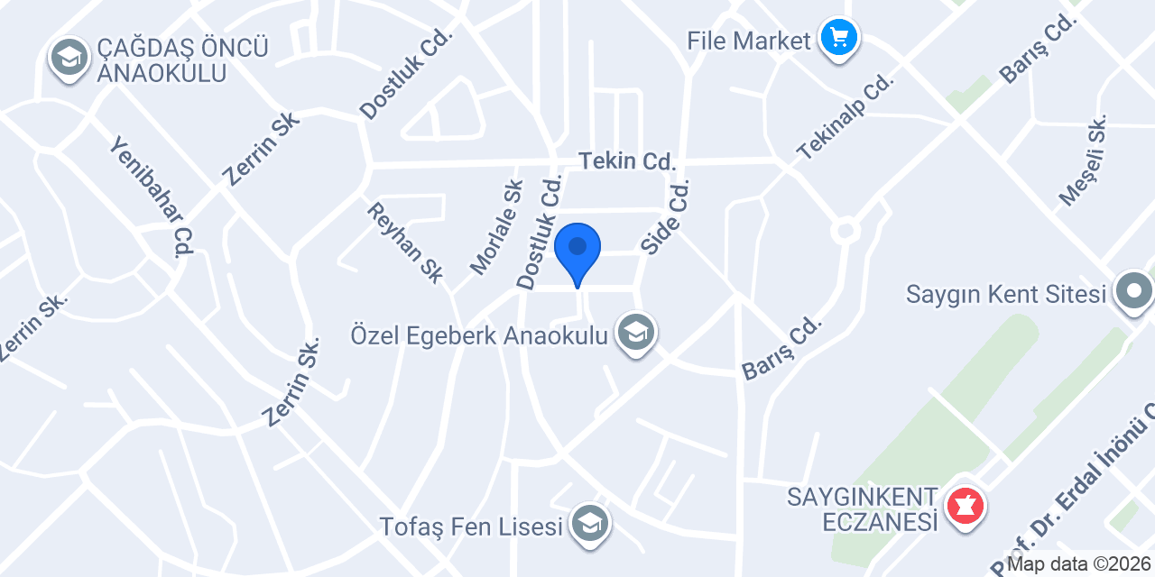 Ali Dalgıç Eğitim Kurumları - ÖZLÜCE ŞUBE konumu