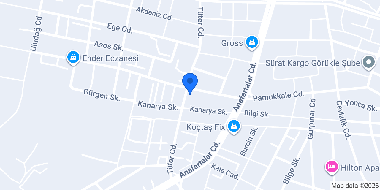 Görükle Tüter Market Tekel konumu