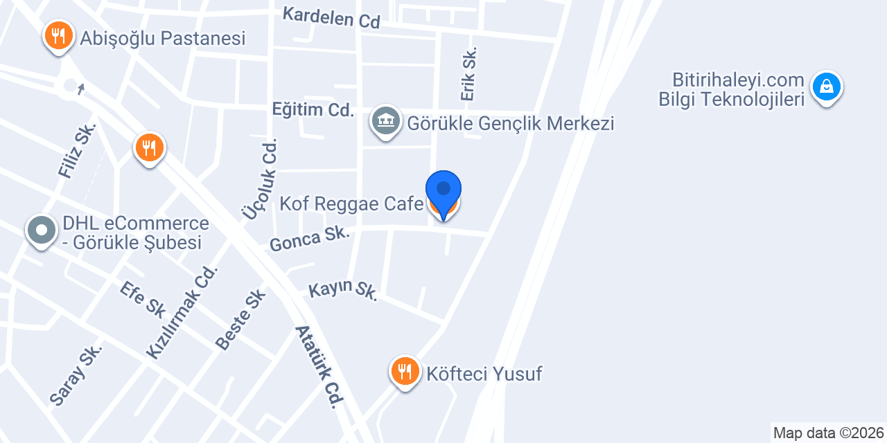 Kof Reggae Cafe konumu