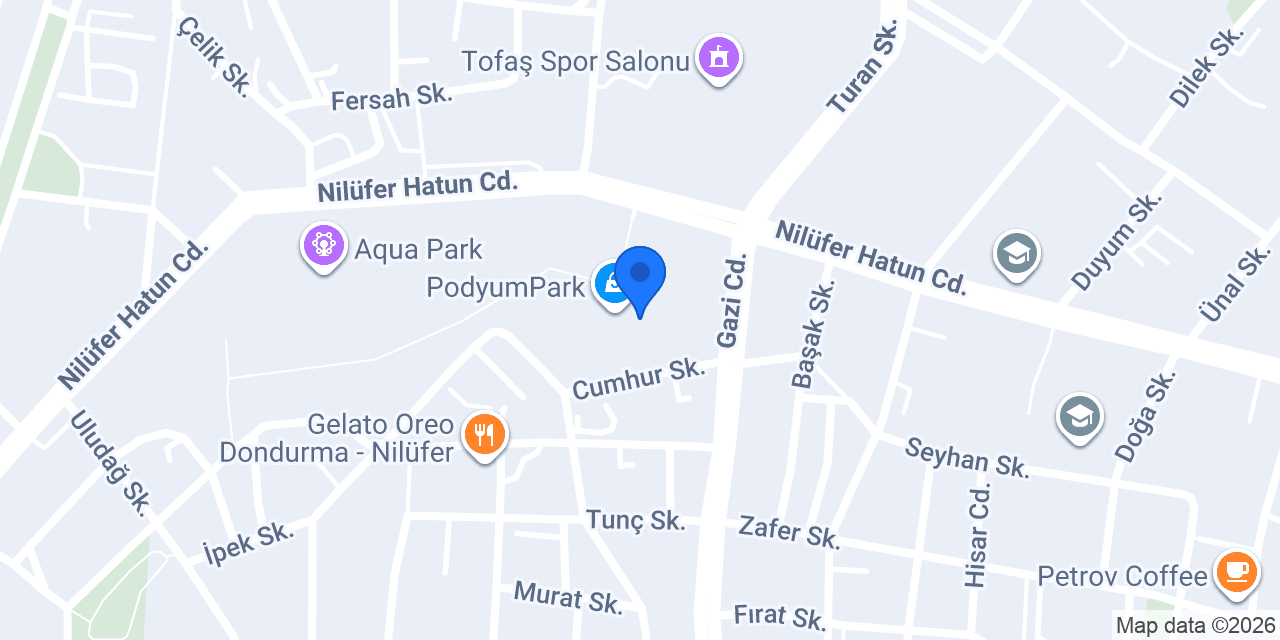 Çin Seddi Restaurant Bursa konumu