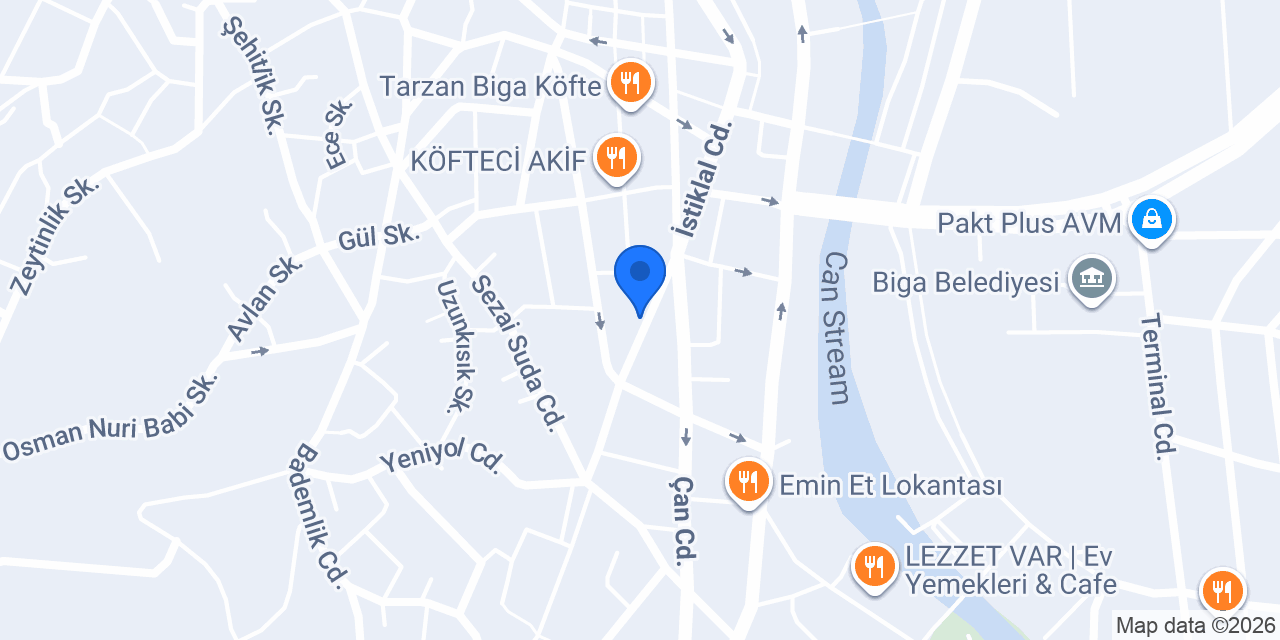 Kuveyt Türk Biga Şubesi konumu