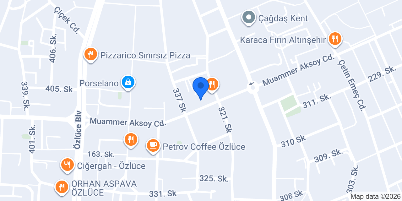 Adem usta pide kebap özlüce konumu