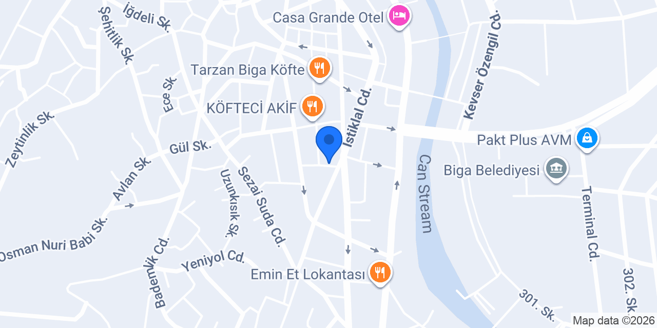 BİGA KARAMEŞE EMLAK konumu