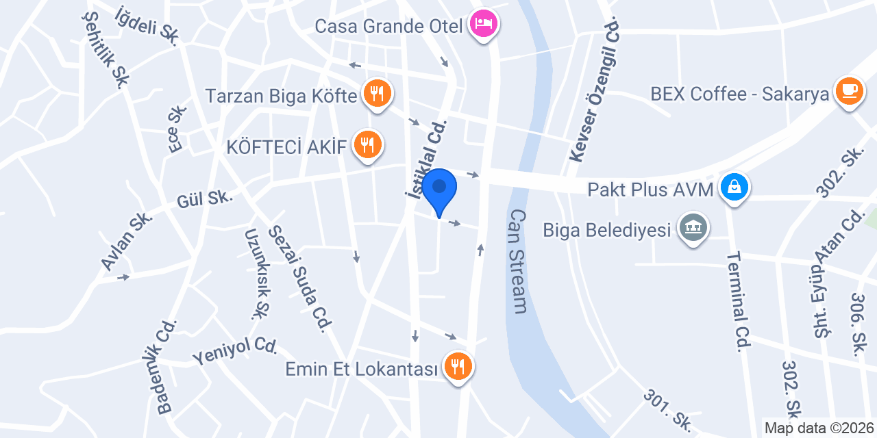 Papağan Pastanesi konumu