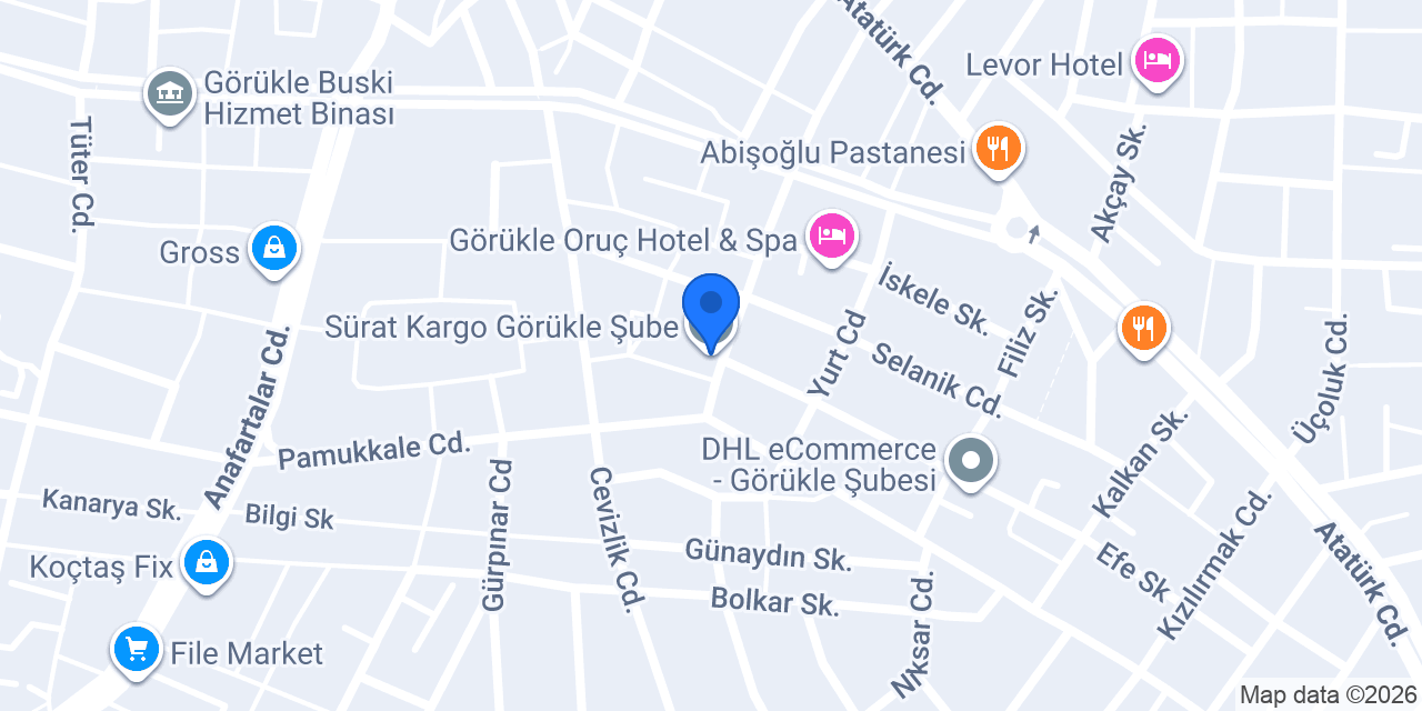 Sürat Kargo Görükle Şube konumu