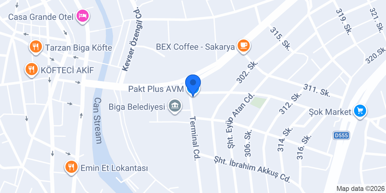 Pakt Plus AVM konumu