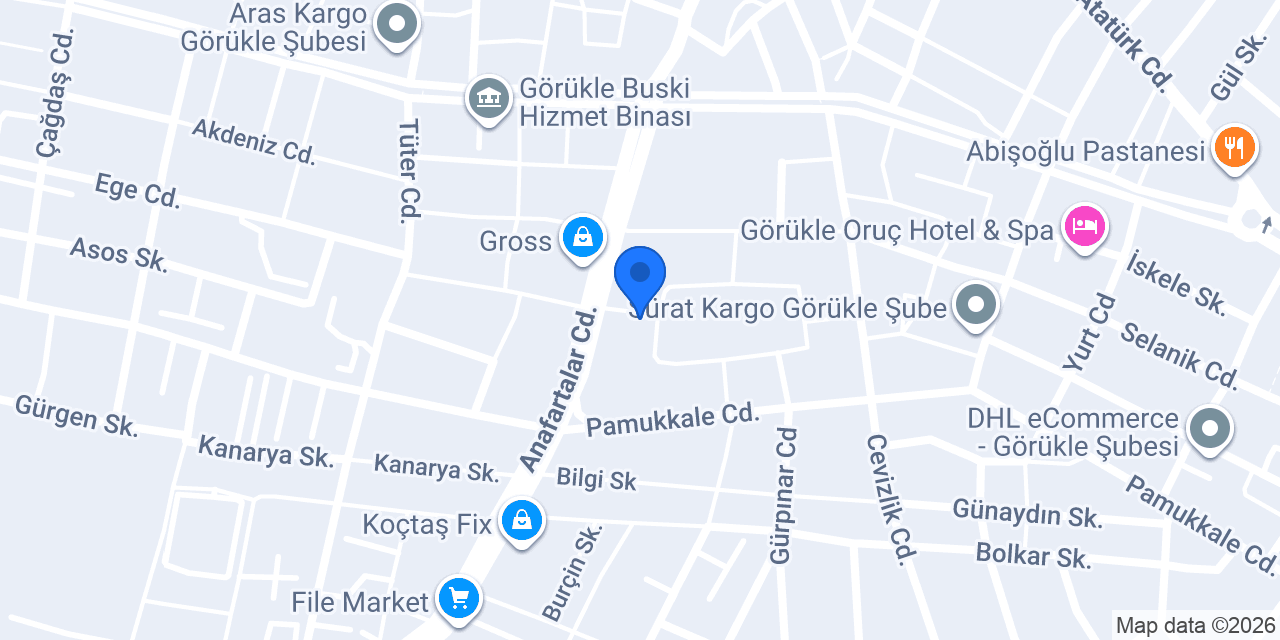 Görükle Hacıoğlu Oto Lastik konumu
