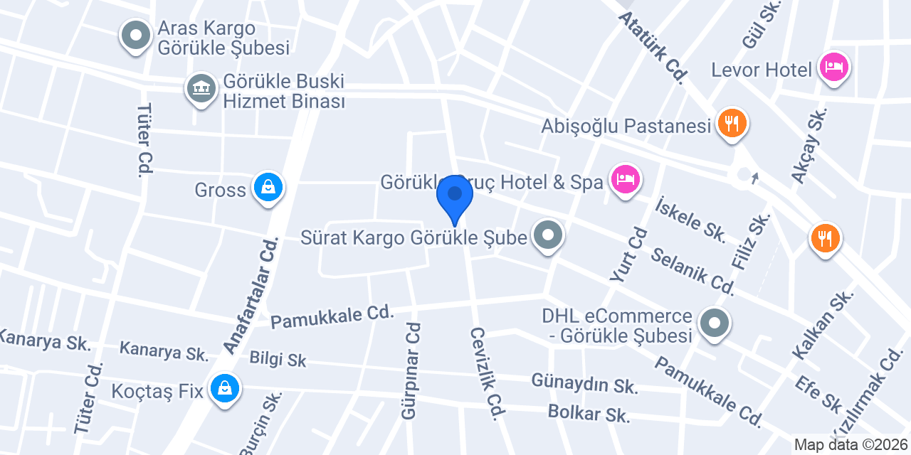 İnegöl Mobilya konumu