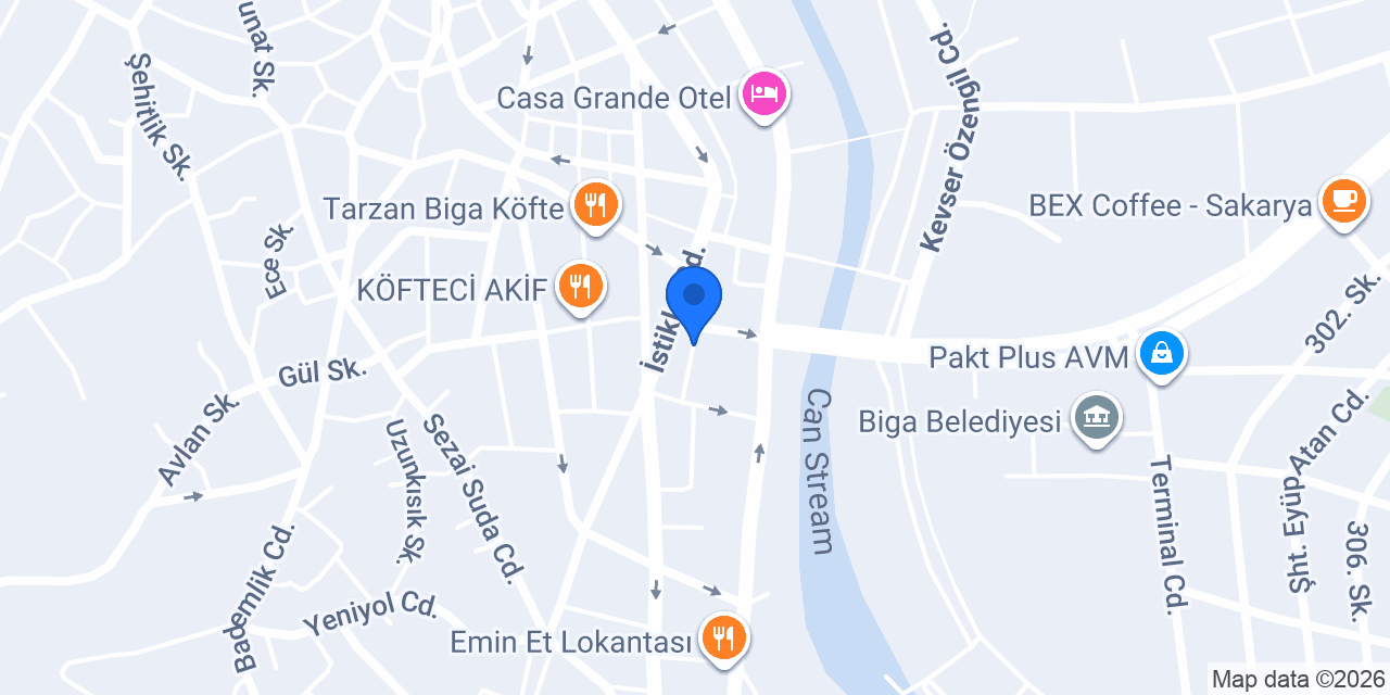 Şahin Et Lokantası konumu