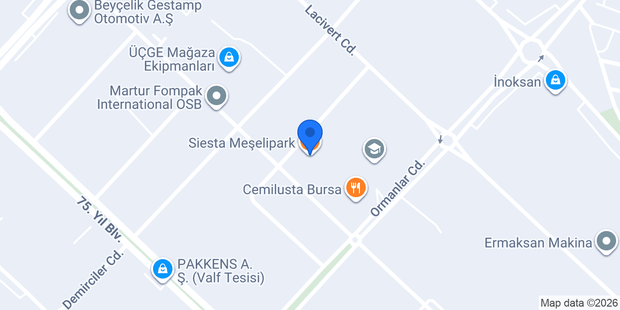 Siesta Meşelipark konumu