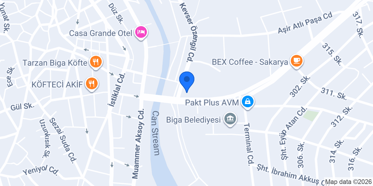 Biga Ortaokulu konumu