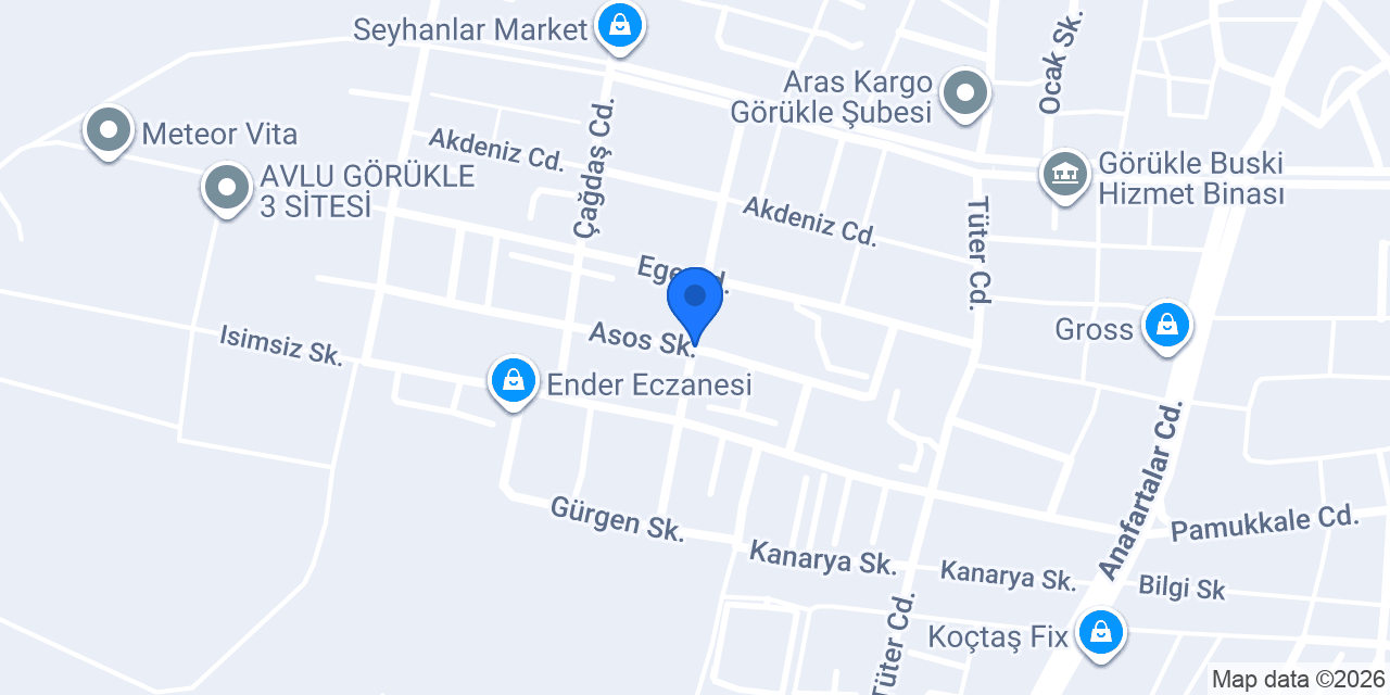 Asena Görükle Masaj Salonu konumu