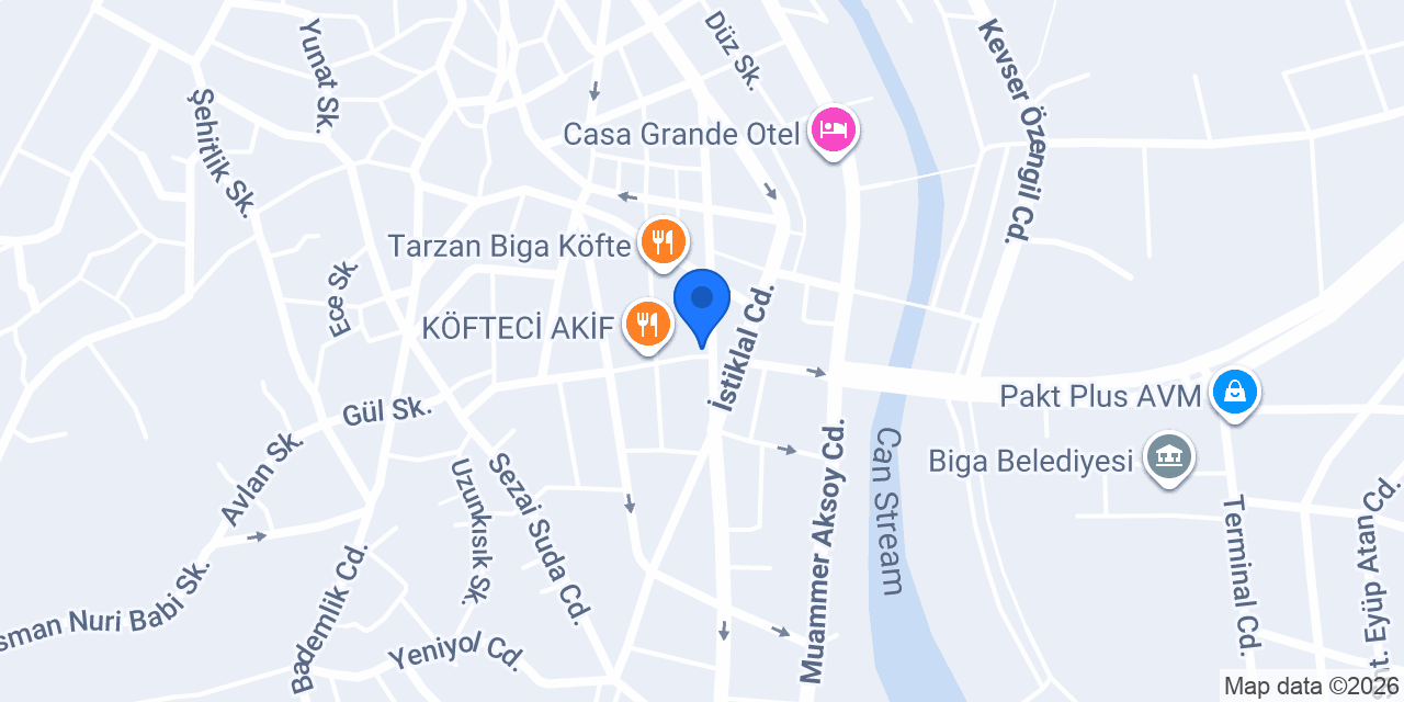 İşler Kitabevleri Biga konumu